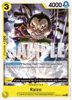 Raizo (OP06-112) - Wings of the Captain (Common) [OP06-112] - TCG Shoppen TCG Shoppen One Piece Single