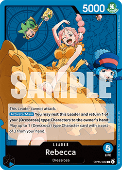 Rebecca (OP15-039) (V.1) - Adventure on Kami’s Island (Leader) [OP15-039] - TCG Shoppen TCG Shoppen One Piece Single