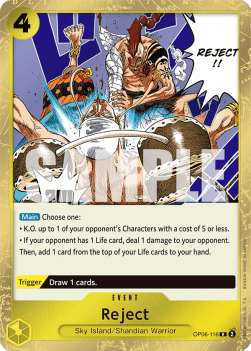 Reject (OP06-116) - Wings of the Captain (Rare) [OP06-116] - TCG Shoppen TCG Shoppen One Piece Single
