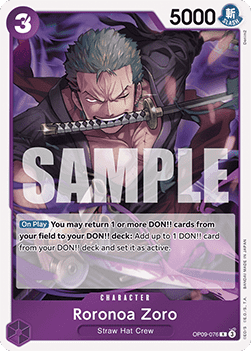 Roronoa Zoro (OP09-076) - Emperors in the New World (Rare) [OP09-076] - TCG Shoppen TCG Shoppen One Piece Single