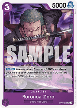 Roronoa Zoro (OP09-076) - Starter Deck: Purple Black Monkey.D.Luffy (Rare) [ST-26-OP09-076] - TCG Shoppen TCG Shoppen One Piece Single