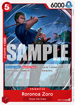 Roronoa Zoro (OP11-016) - A Fist of Divine Speed (Uncommon) [OP11-016] - TCG Shoppen TCG Shoppen One Piece Single