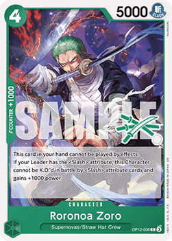 Roronoa Zoro (OP12-036) - Learn Together Deck Set 01 (Common) [LD01-OP12-036] - TCG Shoppen TCG Shoppen One Piece Single