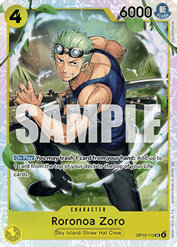 Roronoa Zoro (OP15-113) (V.1) - Adventure on Kami’s Island (Super Rare) [OP15-113] - TCG Shoppen TCG Shoppen One Piece Single