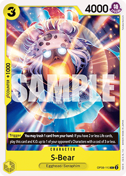 S-Bear (OP08-113) - Two Legends (Common) [OP08-113] - TCG Shoppen TCG Shoppen One Piece Single