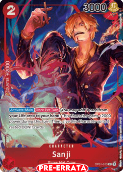 Sanji (OP01-013) (V.2) - Romance Dawn (Pre-Errata) (Alternate Art) [OP01E-013] - TCG Shoppen TCG Shoppen One Piece Single