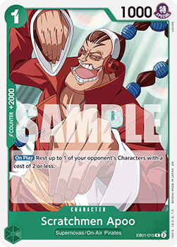 Scratchmen Apoo (EB01-015) - Starter Deck: Green Jewelry Bonney (Rare) [ST-24-EB01-015] - TCG Shoppen TCG Shoppen One Piece Single