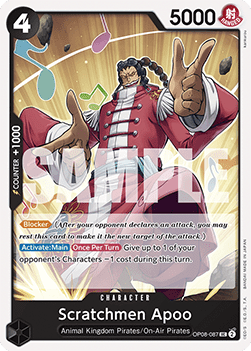 Scratchmen Apoo (OP08-087) - Two Legends (Uncommon) [OP08-087] - TCG Shoppen TCG Shoppen One Piece Single