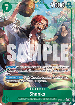 Shanks (OP14-027) (V.2) - The Azure Sea's Seven (Alternate Art) [OP14-027] - TCG Shoppen TCG Shoppen One Piece Single
