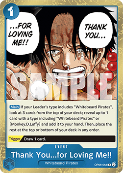 Thank You...for Loving Me!! (OP08-053) - Two Legends (Rare) [OP08-053] - TCG Shoppen TCG Shoppen One Piece Single