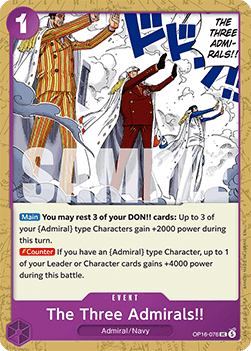 The Three Admirals!! (OP16-076) - The Time of Battle (Uncommon) [OP16-076] - TCG Shoppen TCG Shoppen One Piece Single