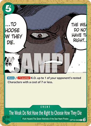 The Weak Do Not Have the Right to Choose How They Die (OP10-040) - Royal Blood (Common) [OP10-040] - TCG Shoppen TCG Shoppen One Piece Single