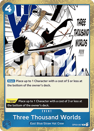 Three Thousand Worlds (OP03 - 057) (V.1) - The Best (Rare) [PRB01 - OP03 - 057] - TCG Shoppen TCG Shoppen One Piece Single