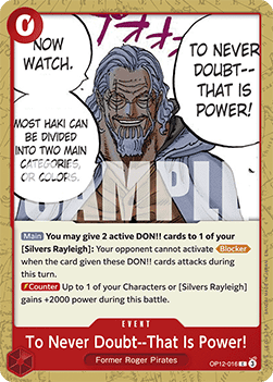 To Never Doubt - That Is Power! (OP12-016) - Legacy of the Master (Common) [OP12-016] - TCG Shoppen TCG Shoppen One Piece Single