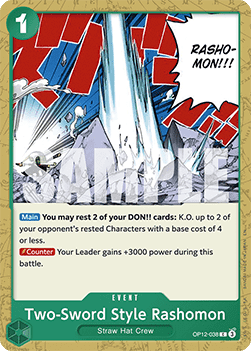 Two - Sword Style Rashomon (OP12 - 038) - Legacy of the Master (Common) [OP12 - 038] - TCG Shoppen TCG Shoppen One Piece Single
