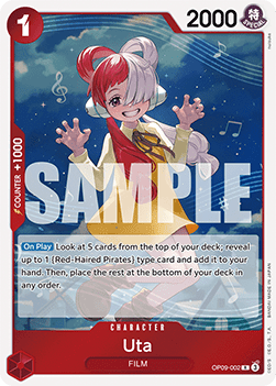 Uta (OP09-002) (V.1) - Emperors in the New World (Rare) [OP09-002] - TCG Shoppen TCG Shoppen One Piece Single