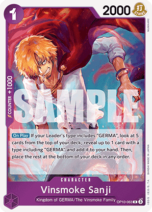 Vinsmoke Sanji (OP10-063) - Royal Blood (Rare) [OP10-063] - TCG Shoppen TCG Shoppen One Piece Single