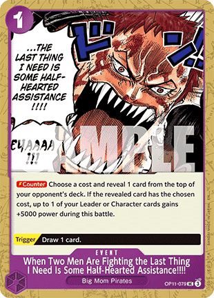 When Two Men Are Fighting the Last Thing I Need Is Some Half - Hearted Assistance!!!! (OP11 - 079) - A Fist of Divine Speed (Uncommon) [OP11 - 079] - TCG Shoppen TCG Shoppen One Piece Single