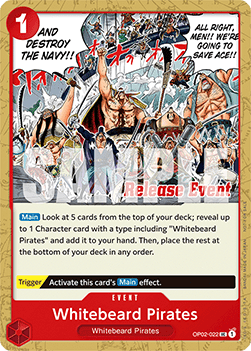 Whitebeard Pirates (OP02 - 022) (V.1) - Unnumbered Promos (Uncommon) [UP - OP02 - 022] - TCG Shoppen TCG Shoppen One Piece Single
