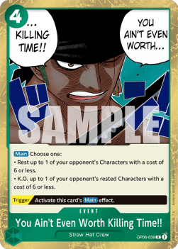 You Ain't Even Worth Killing Time!! (OP06-039) - Wings of the Captain (Rare) [OP06-039] - TCG Shoppen TCG Shoppen One Piece Single