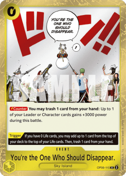 You're the One Who Should Disappear. (OP06-115) - Wings of the Captain (Rare) [OP06-115] - TCG Shoppen TCG Shoppen One Piece Single