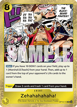 Zehahahahaha! (OP16-116) (V.1) - The Time of Battle (Rare) [OP16-116] - TCG Shoppen TCG Shoppen One Piece Single